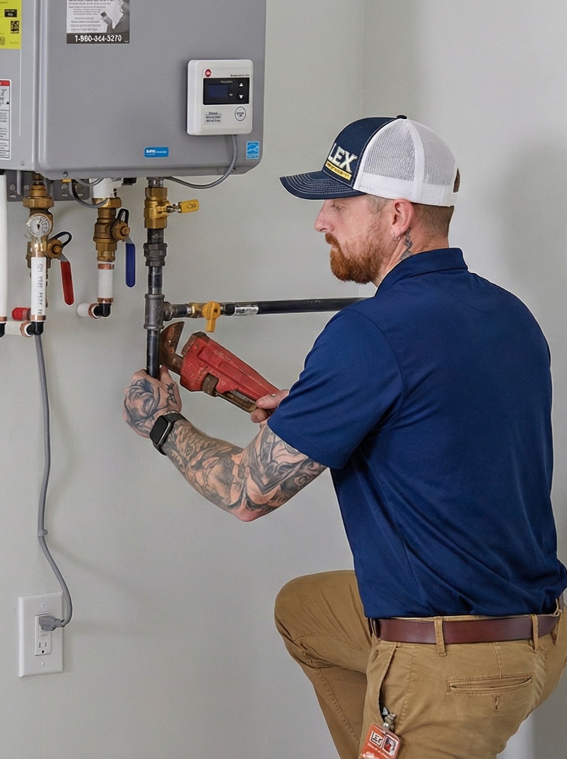 LEX tankless water heater installation technician